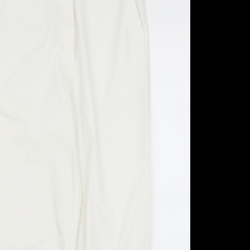 Sound No 1 Womens White  Rayon Capri Trousers Size 8 L22 in
