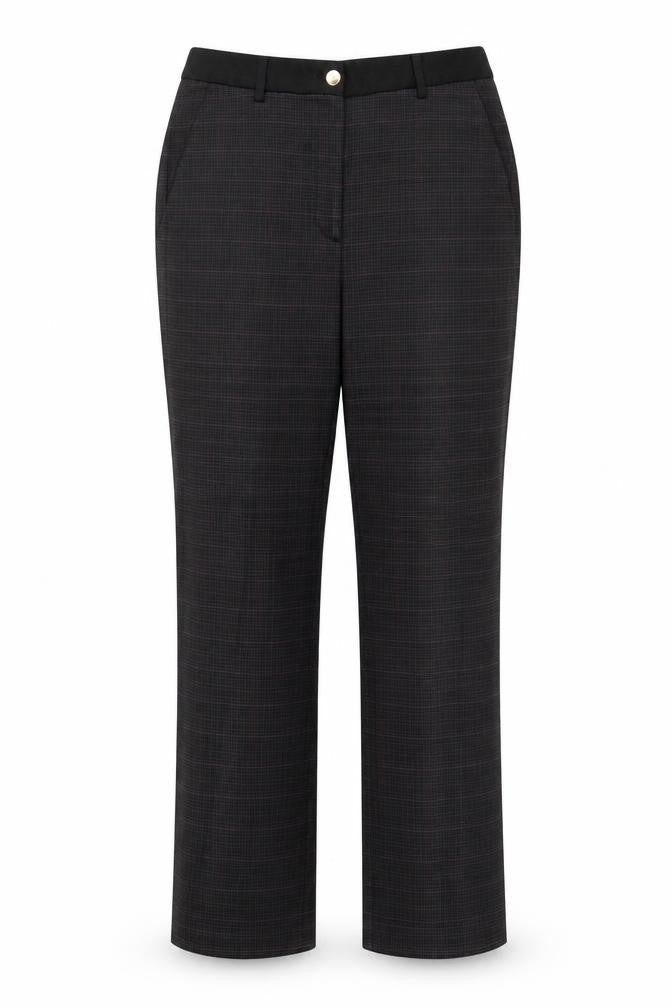 Marks & Spencer Womens Purple Check  Trousers  Size 12 L26 in