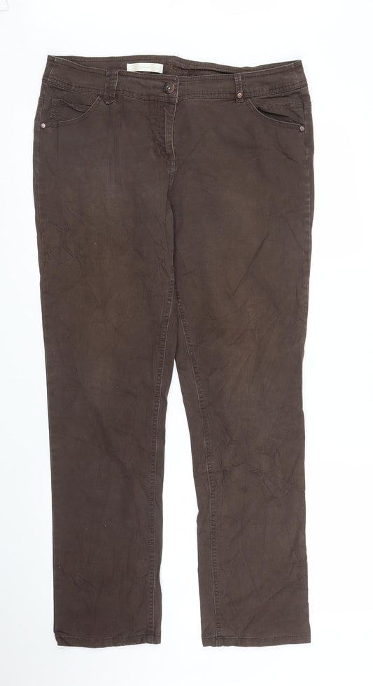 BHS Womens Brown   Carpenter Trousers Size 14 L28 in