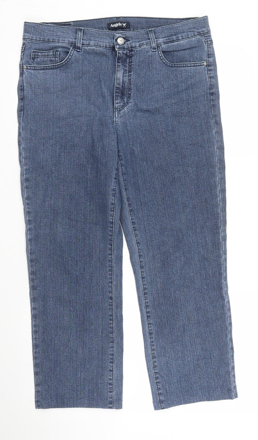 Angels Womens Blue  Denim Capri Jeans Size 34 in L24 in