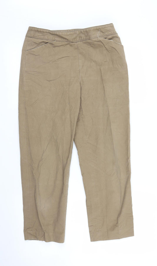 Talbots Womens Brown   Capri Trousers Size 4 L23 in
