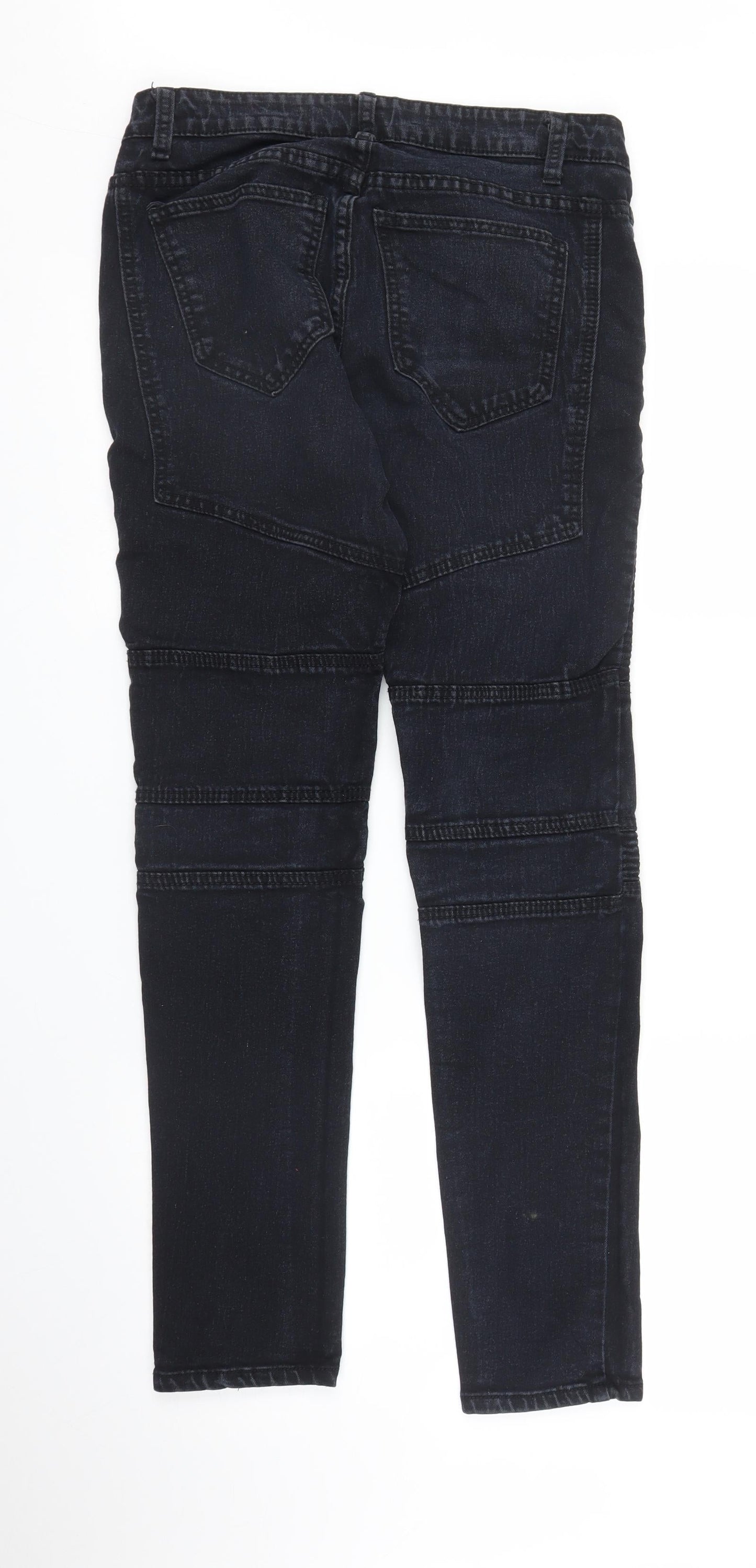 Preworn Womens Black  Denim Skinny Jeans Size 30 in L29 in