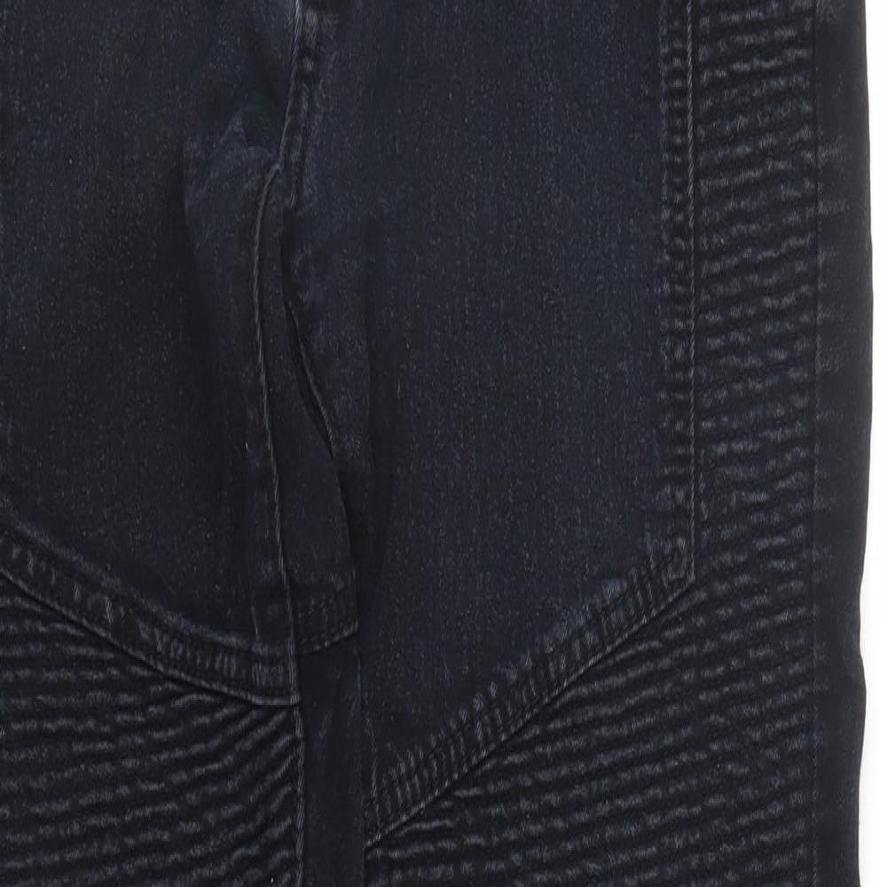 Preworn Womens Black  Denim Skinny Jeans Size 30 in L29 in