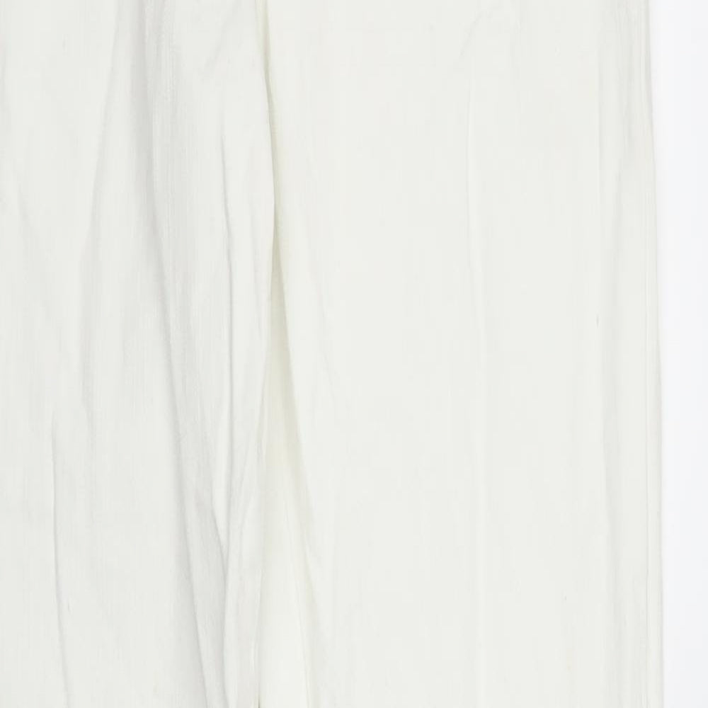Preworn Womens White  Denim Straight Jeans Size 8 L31 in