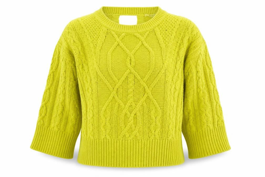TU Womens Yellow  Knit Pullover Jumper Size 14