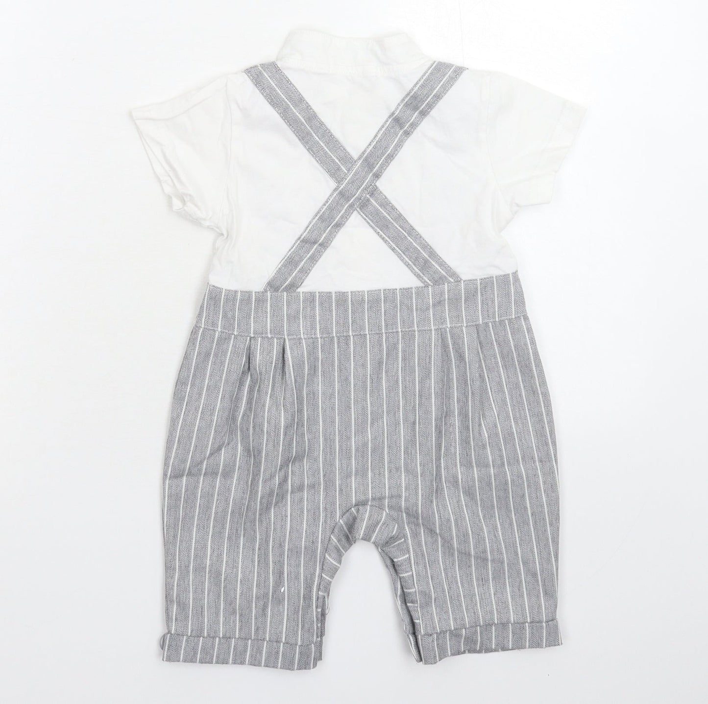 Nyan Cat Baby Grey Striped  Babygrow One-Piece Size 18-24 Months