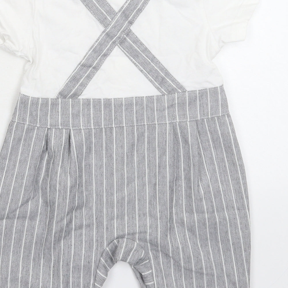 Nyan Cat Baby Grey Striped  Babygrow One-Piece Size 18-24 Months