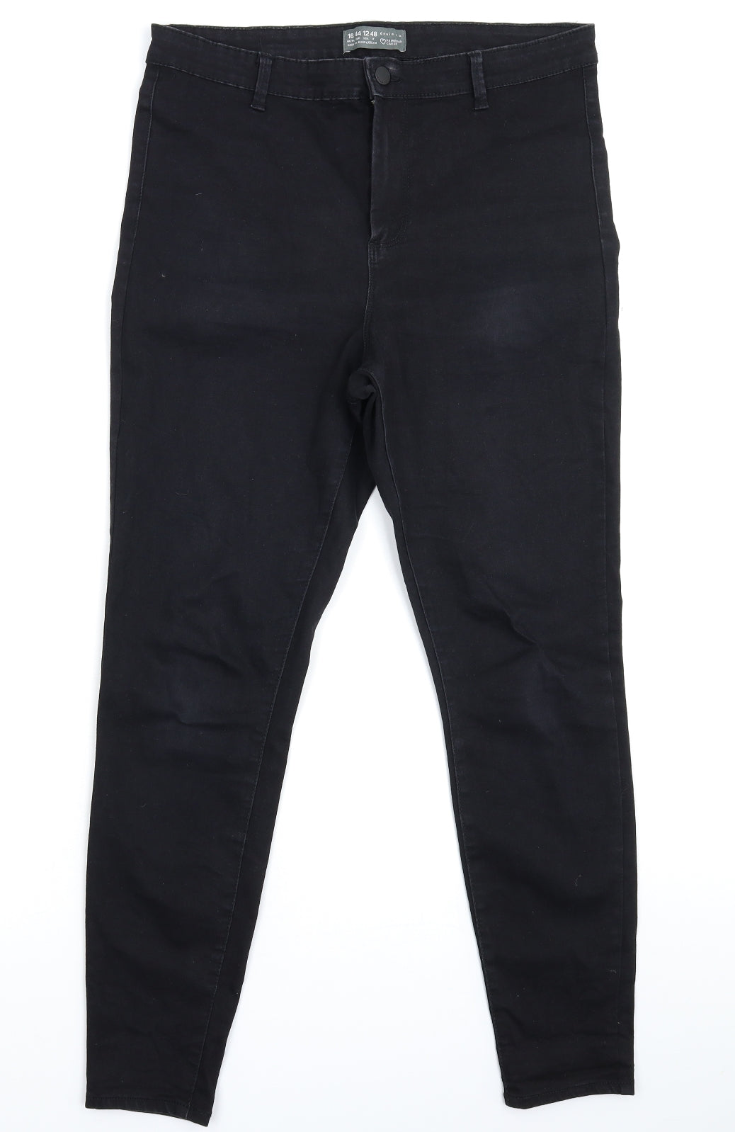 Denim & Co. Womens Black  Denim Skinny Jeans Size 16 L28 in