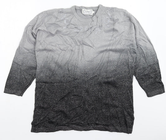 Fay Louise Womens Grey  Knit Pullover Jumper One Size