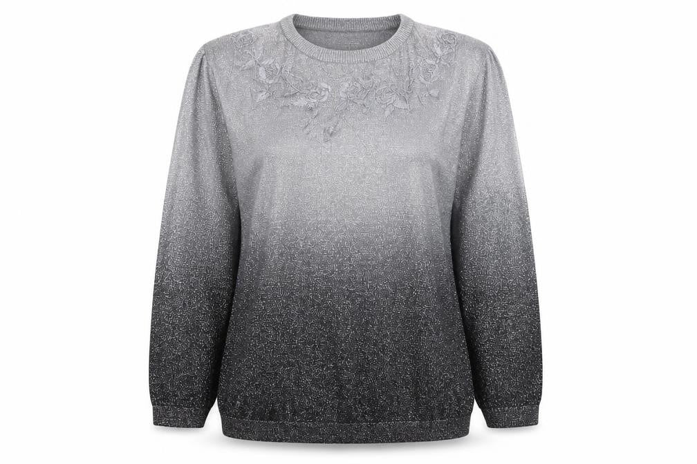 Fay Louise Womens Grey  Knit Pullover Jumper One Size