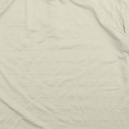 BHS Womens Beige Striped  Basic Polo Size M