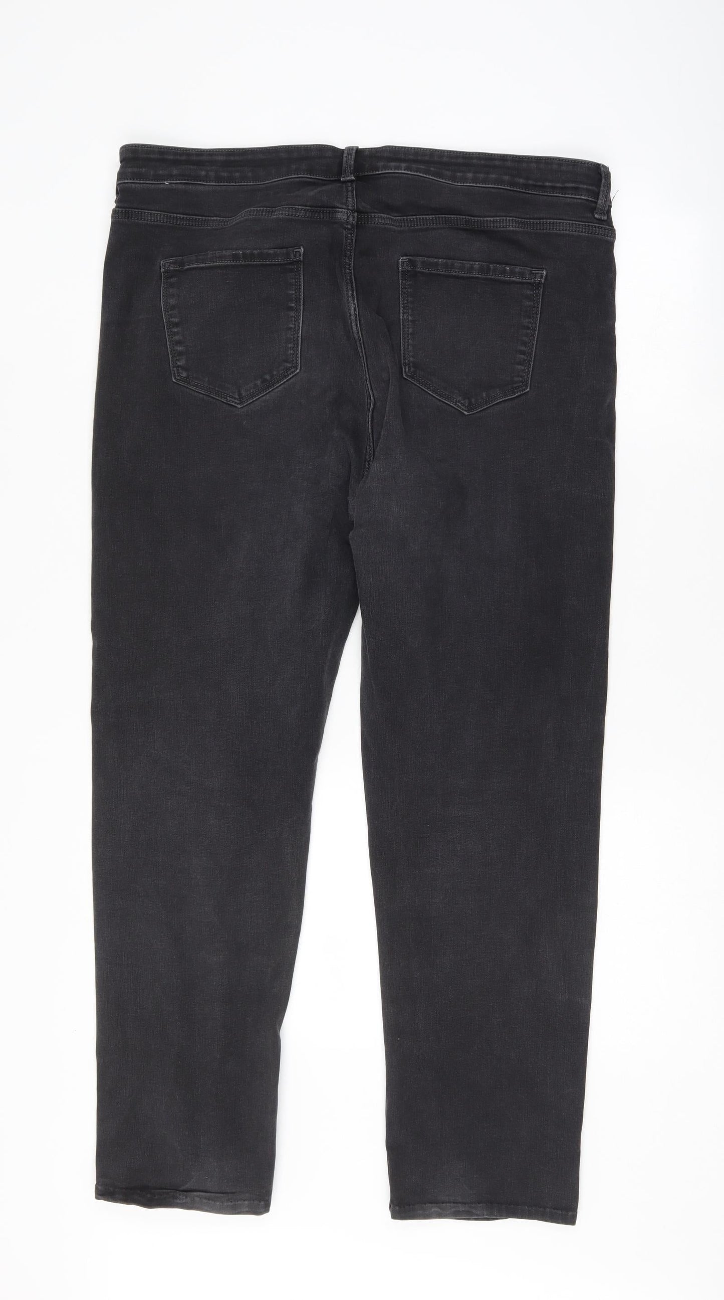 Preworn Womens Black   Straight Jeans Size 18 L27.5 in