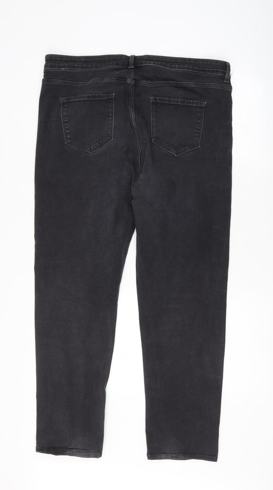 Preworn Womens Black   Straight Jeans Size 18 L27.5 in