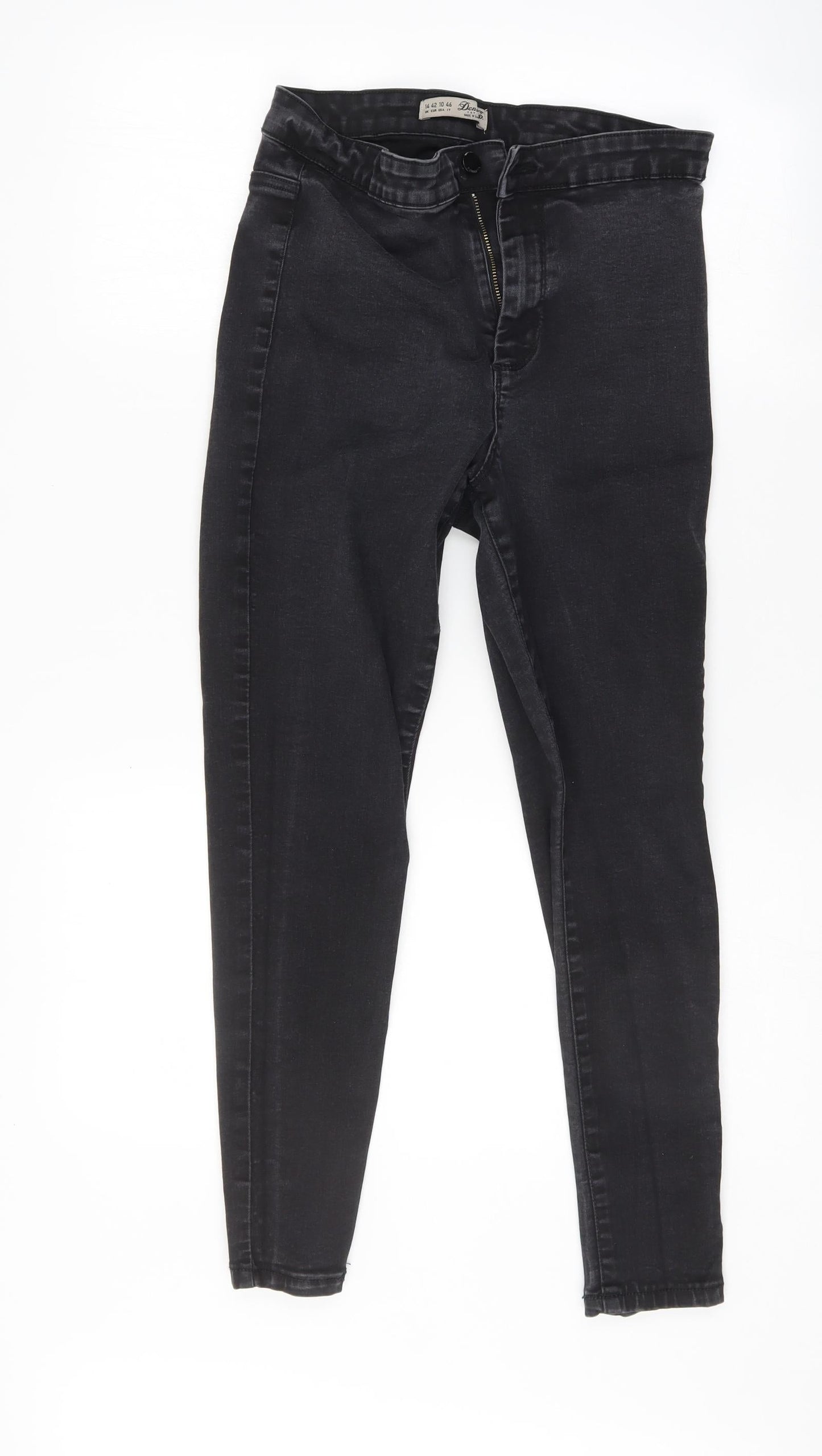 Denim & Co. Womens Black   Skinny Jeans Size 14 L26 in