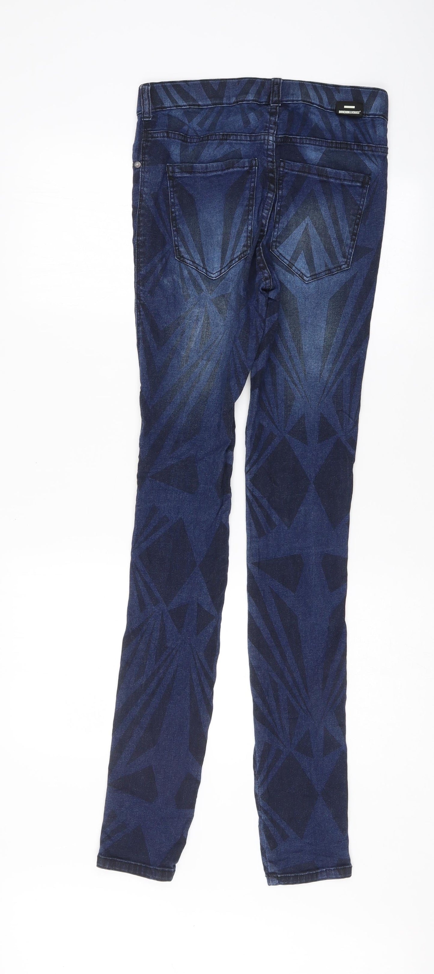 Dr. Denim Womens Blue Geometric  Skinny Jeans Size 28 L32.5 in