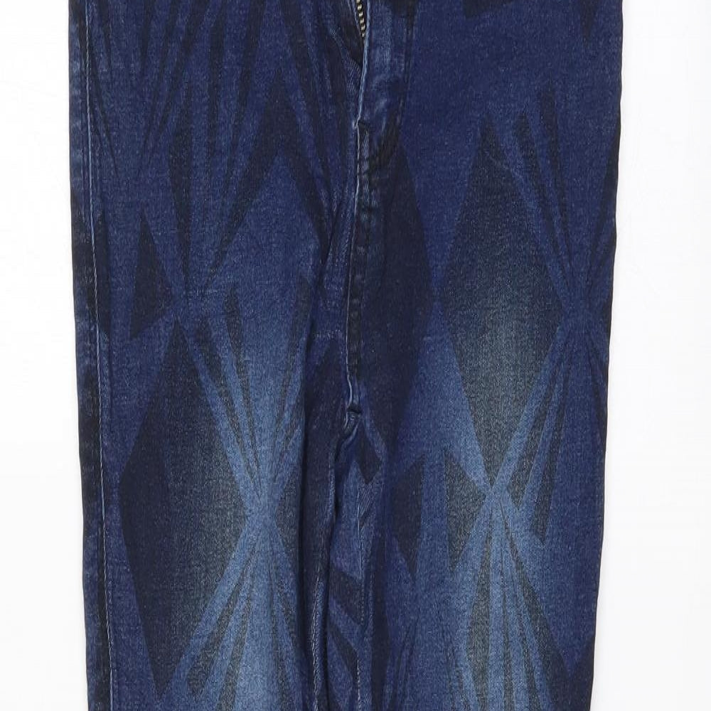 Dr. Denim Womens Blue Geometric  Skinny Jeans Size 28 L32.5 in