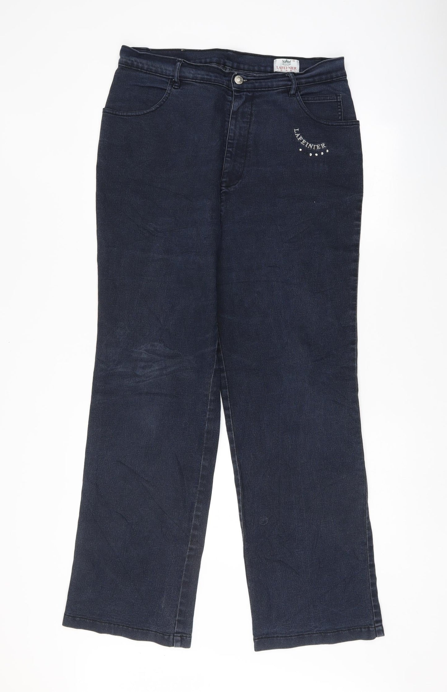 Lafei Neir Womens Black   Wide-Leg Jeans Size 32 L30 in