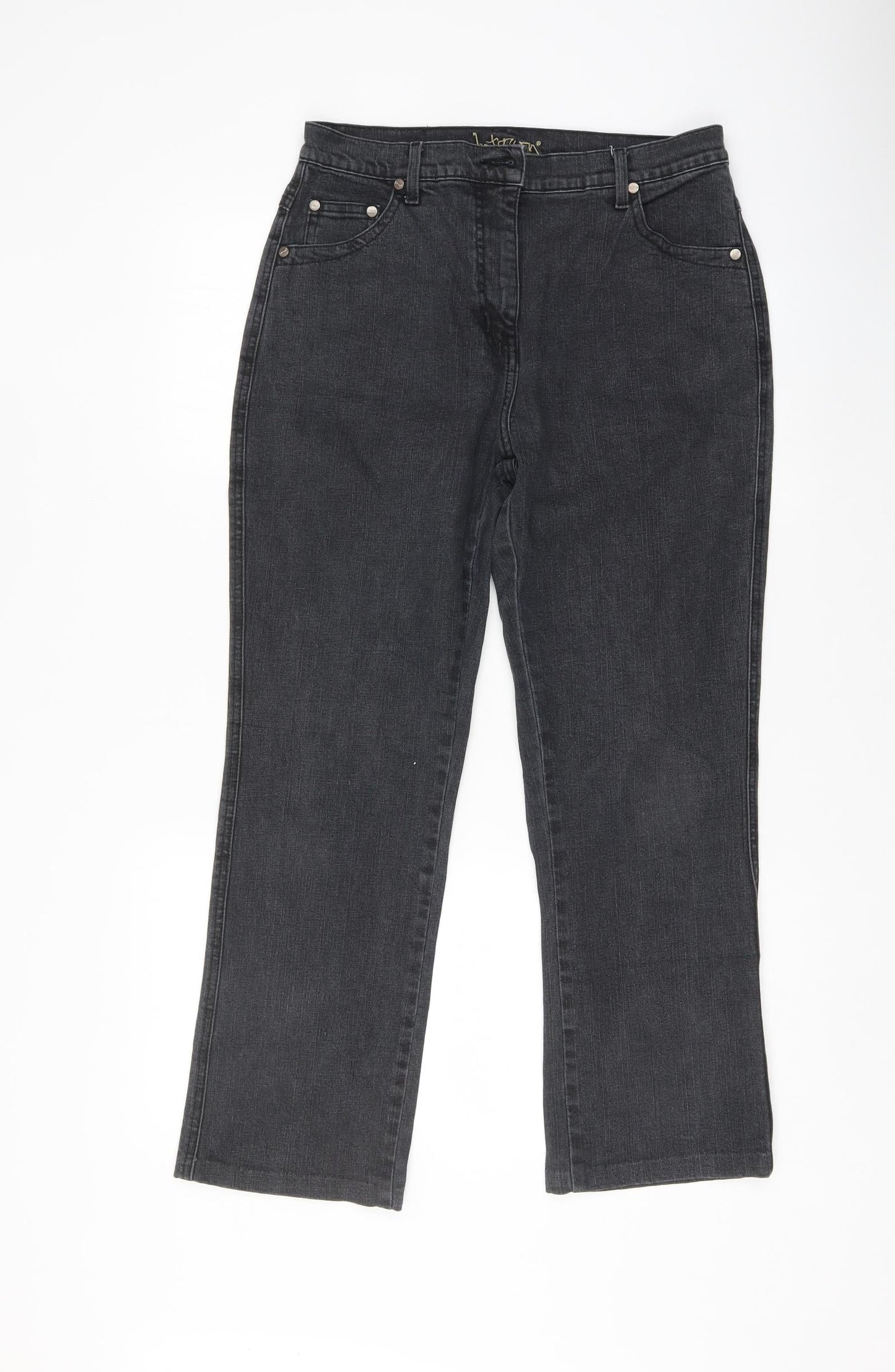 Preworn Womens Black   Straight Jeans Size 32 L26.5 in