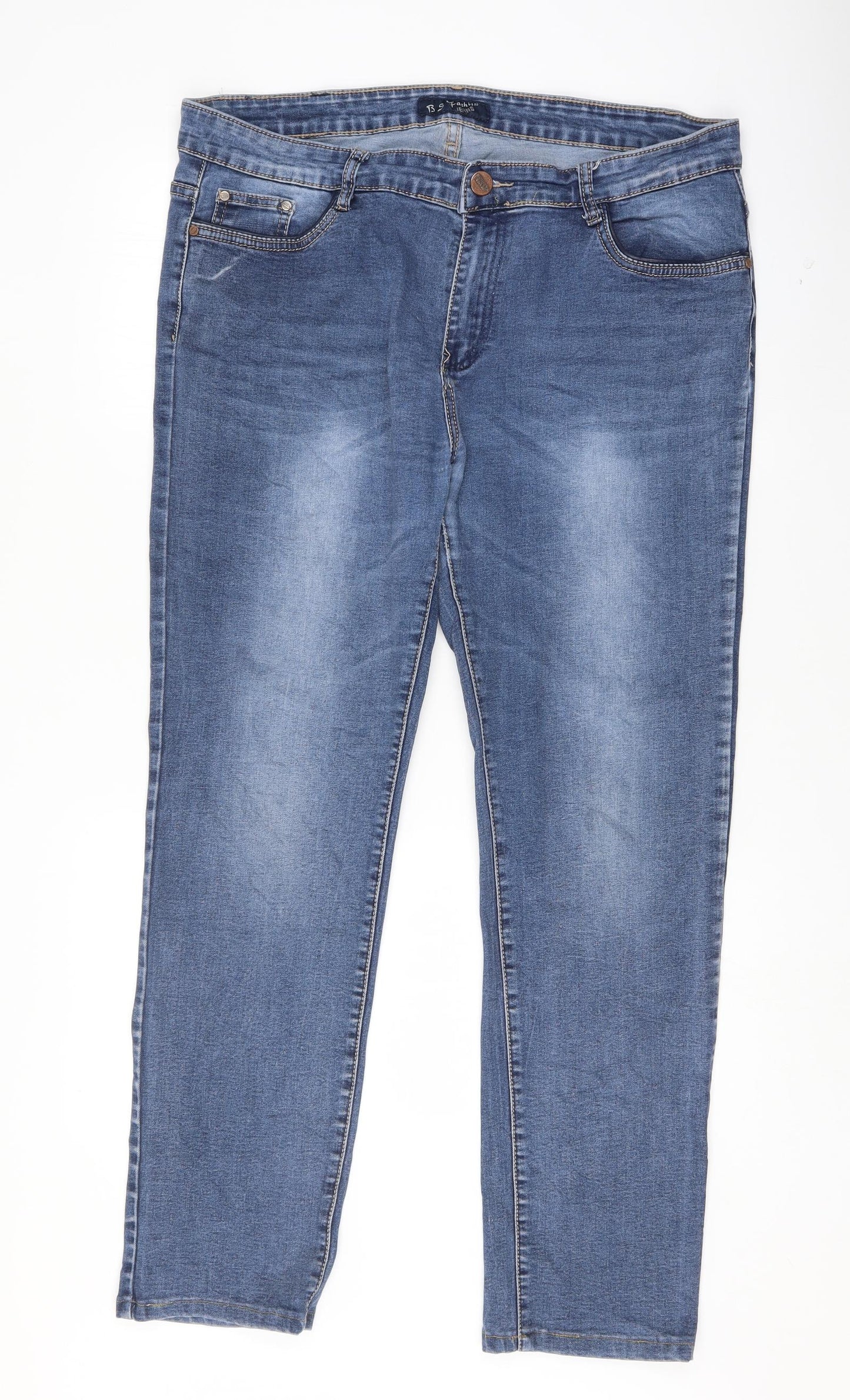 b s fashion Womens Blue   Straight Jeans Size 39 in L30 in