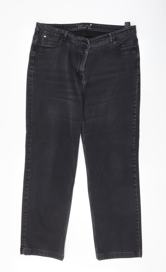 Marks and Spencer Womens Black   Straight Jeans Size 36 L28 in