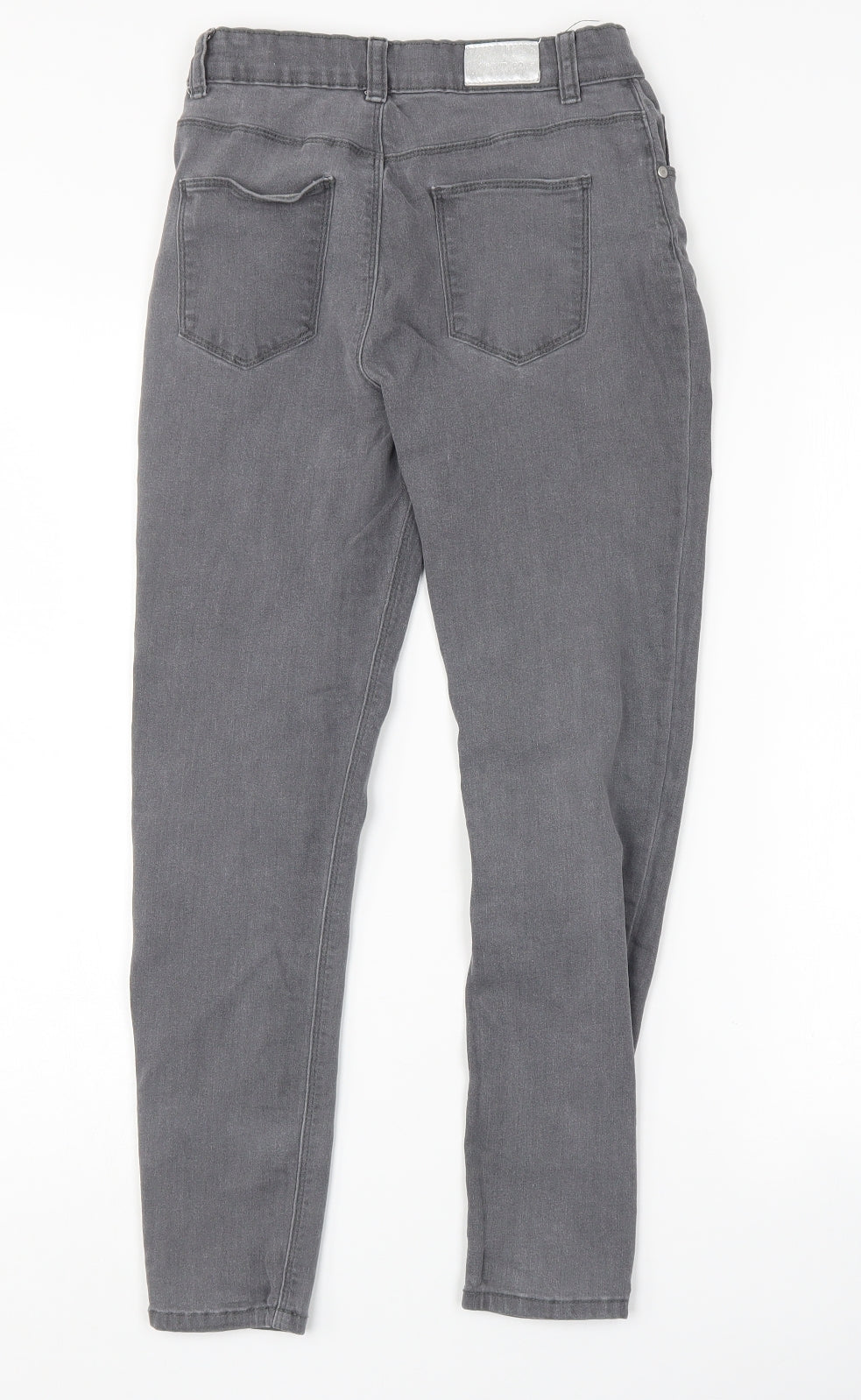 Back view of Denim & Co. girls’ grey skinny jeans, size 11-12, years