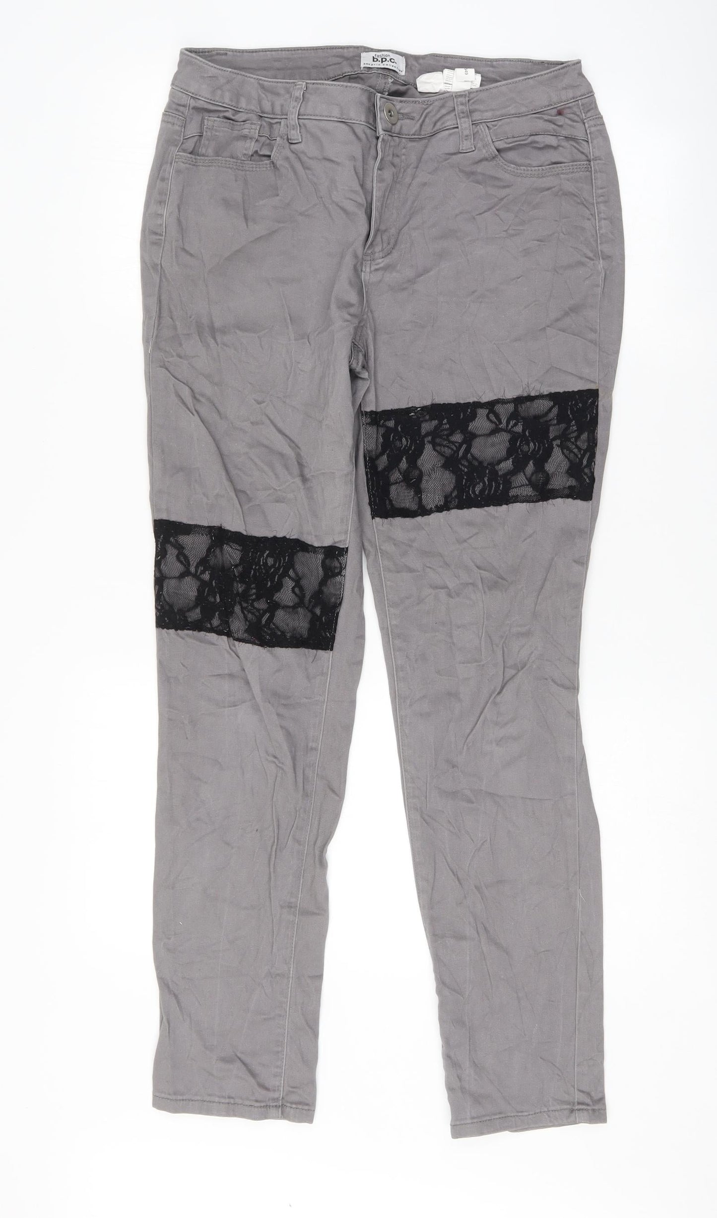 Bpc Womens Grey   Skinny Jeans Size 12 L30 in