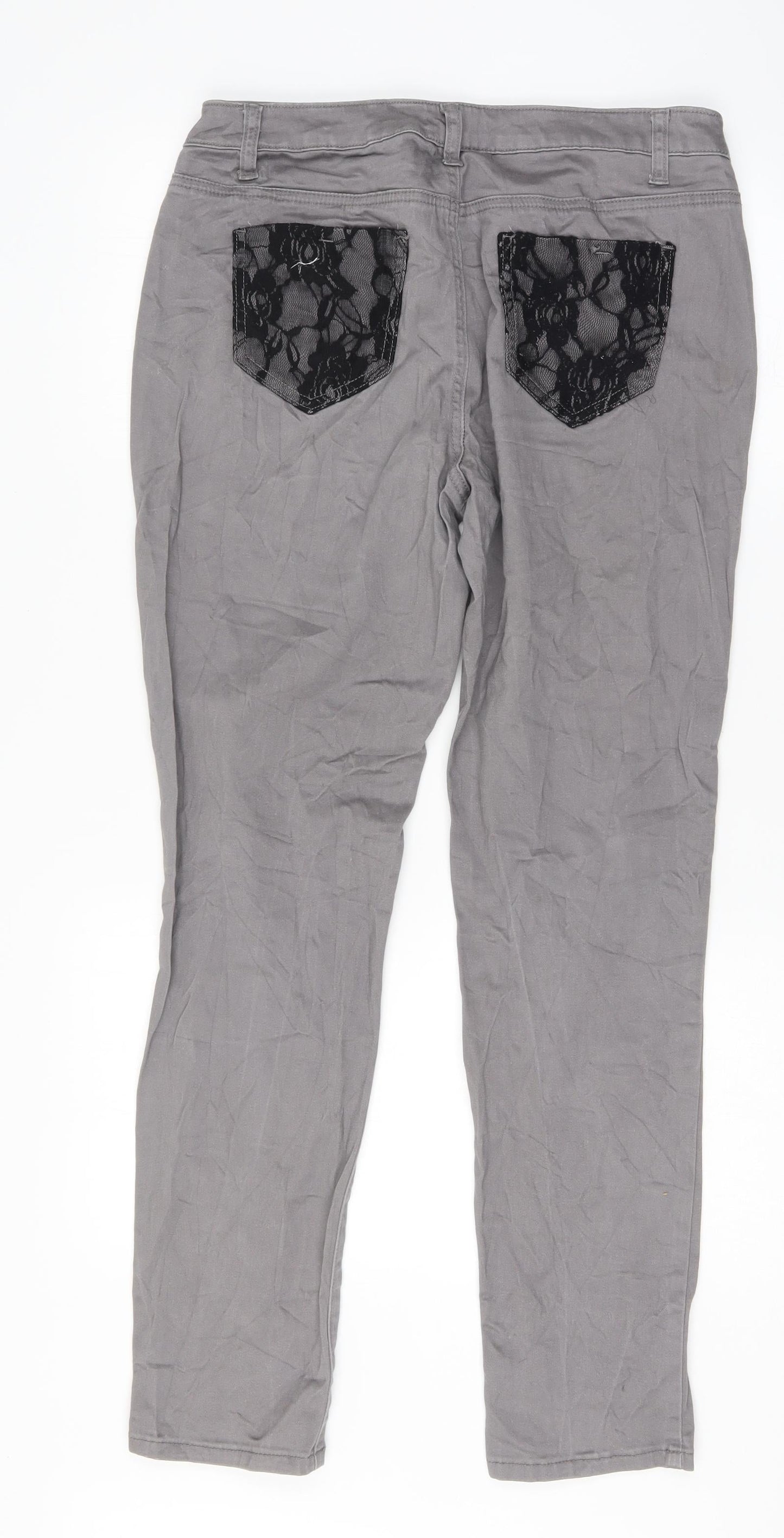 Bpc Womens Grey   Skinny Jeans Size 12 L30 in