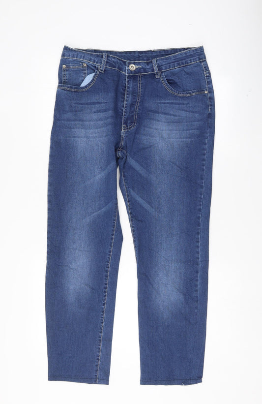 Preworn Womens Blue   Straight Jeans Size 32 L27.5 in