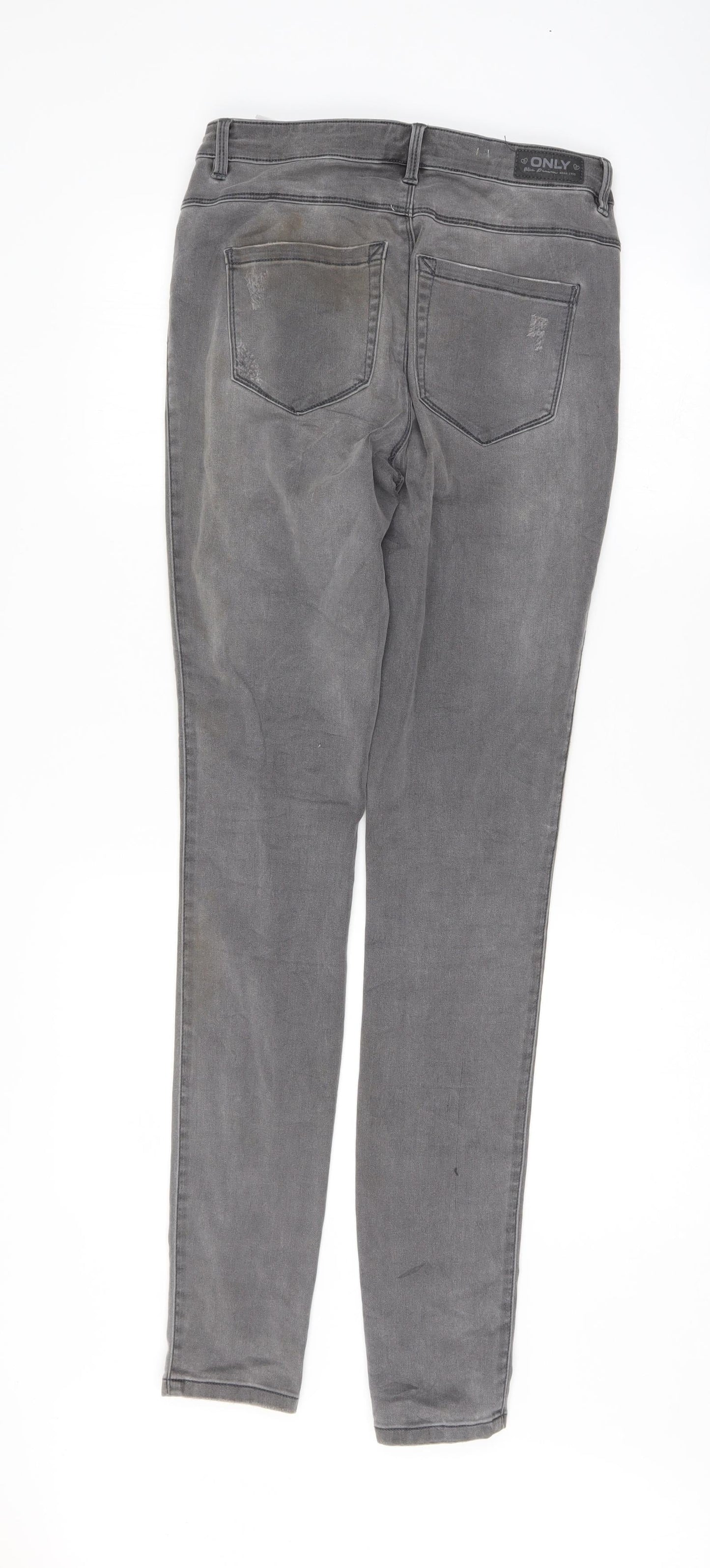 Only Womens Grey   Skinny Jeans Size 28 L33.5 in