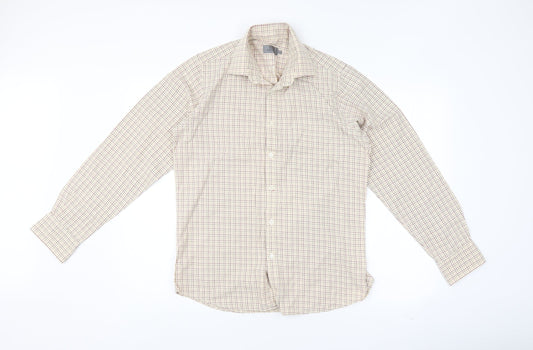 John Lewis Mens Multicoloured Check   Button-Up Size 15