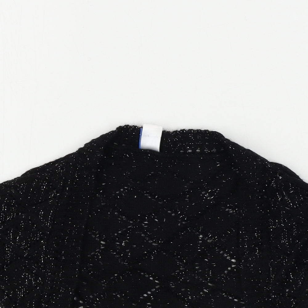 Adams  Girls Black   Cardigan Jumper Size 8 Years