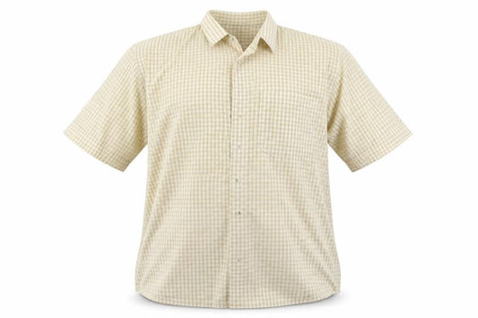Bar Harbour  Mens Beige Check   Button-Up Size XL