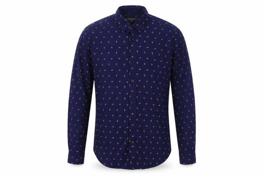 Marks & Spencer  Mens Blue    Button-Up Size S