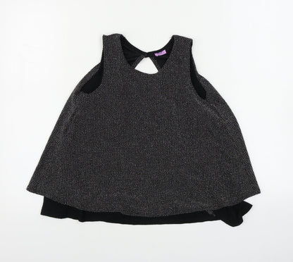 Additional front view of F&F girls’ grey basic tank, size 10-11, years