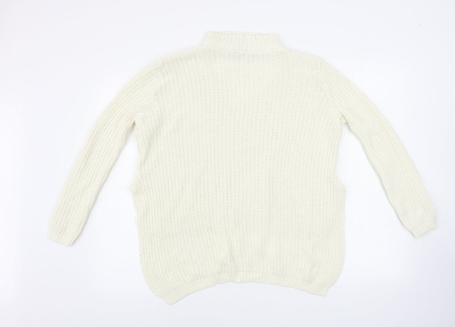 Boohoo  Womens Ivory   Pullover Jumper Size M