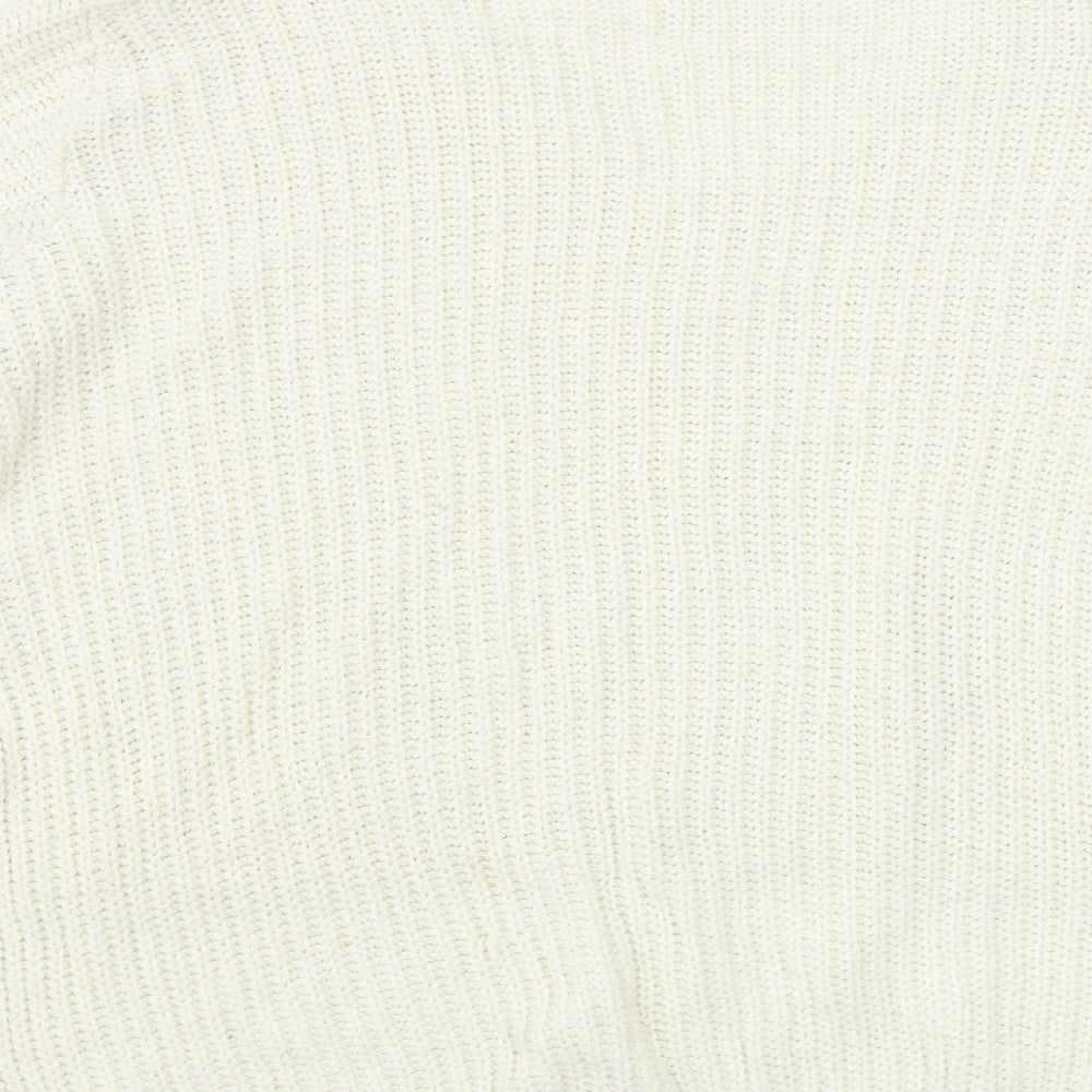 Boohoo  Womens Ivory   Pullover Jumper Size M