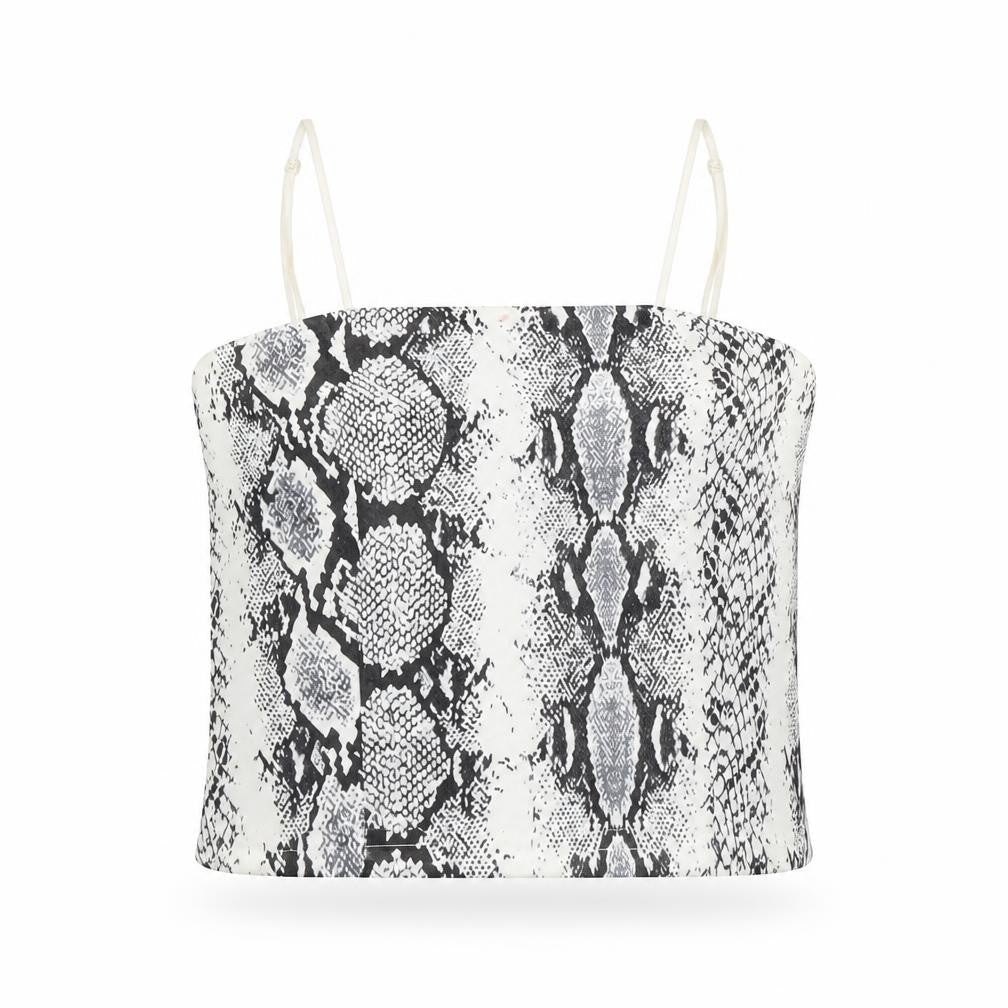 Cameo Rose Womens White Animal Print Basic Tank Size 8