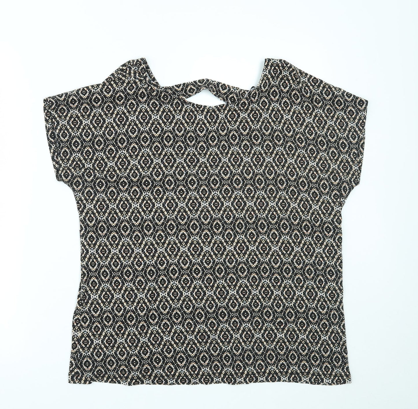 TU Womens Multicoloured Geometric  Basic T-Shirt Size 14