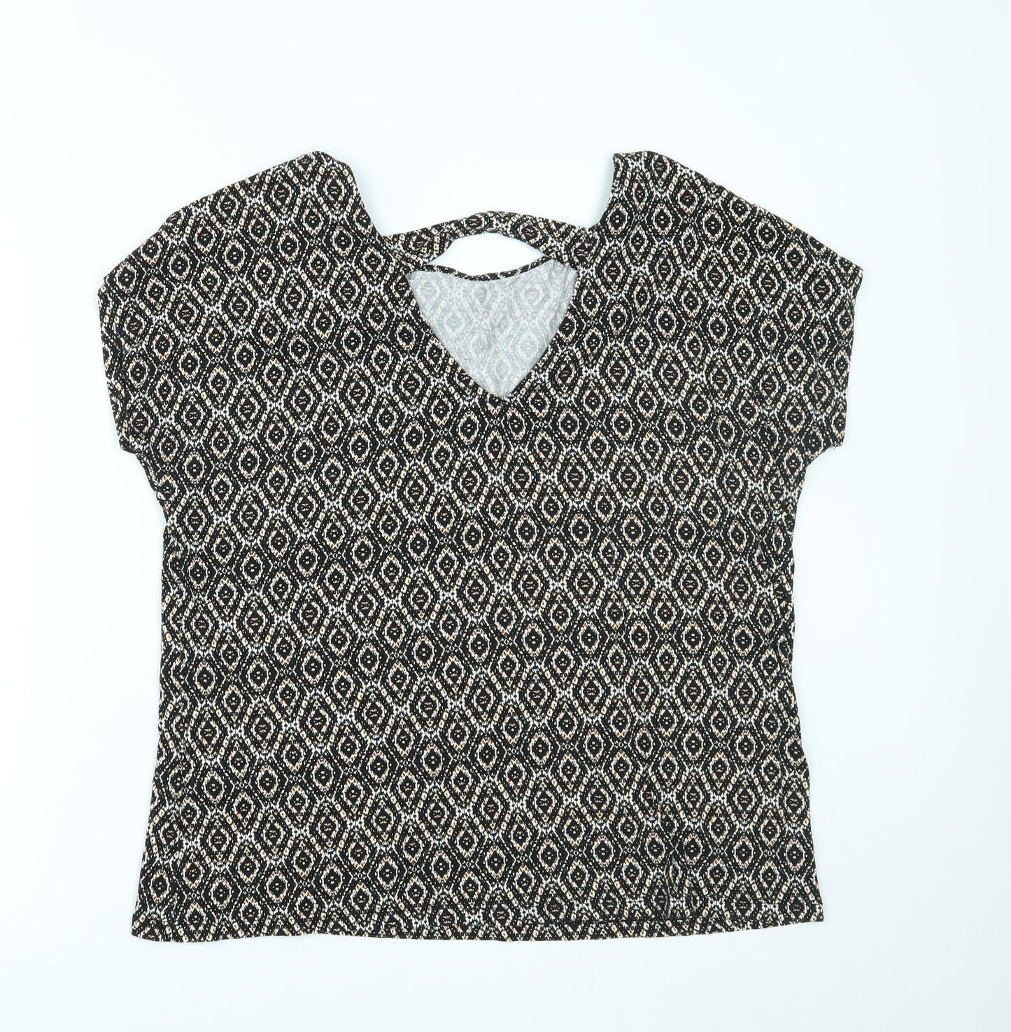 TU Womens Multicoloured Geometric  Basic T-Shirt Size 14