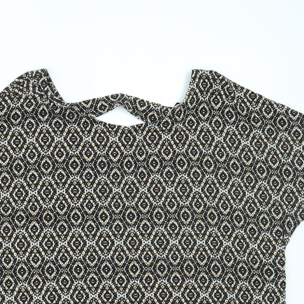TU Womens Multicoloured Geometric  Basic T-Shirt Size 14