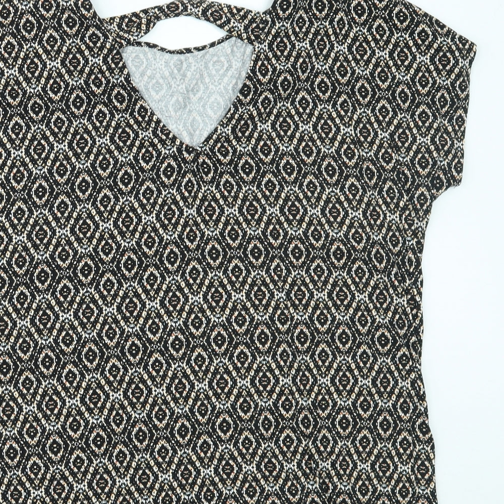 TU Womens Multicoloured Geometric  Basic T-Shirt Size 14