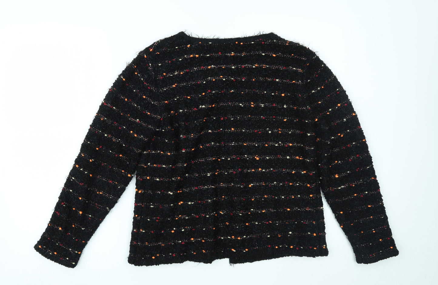 CHIANTI Womens Black Polka Dot  Cardigan Jumper Size M