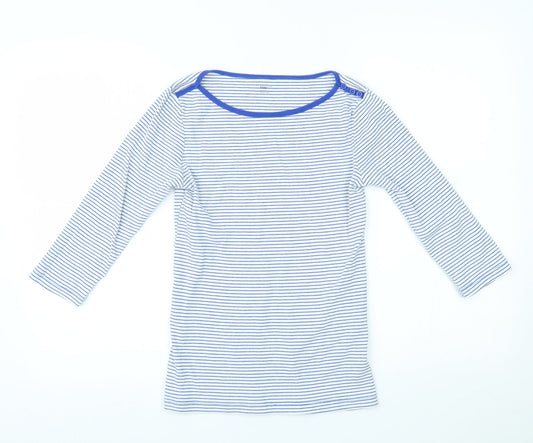 Gap Womens White Striped  Basic Blouse Size S