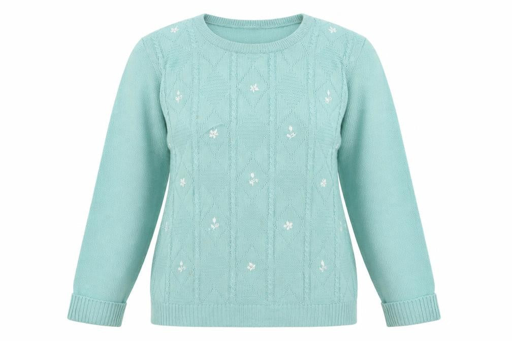 Jan Eva Womens Blue   Pullover Jumper Size M