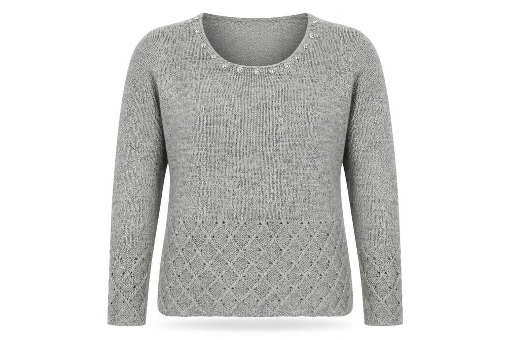 CPM Collection Womens Grey   Pullover Jumper Size M