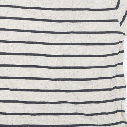 Tu Boys Beige Striped  Basic T-Shirt Size 10 Years