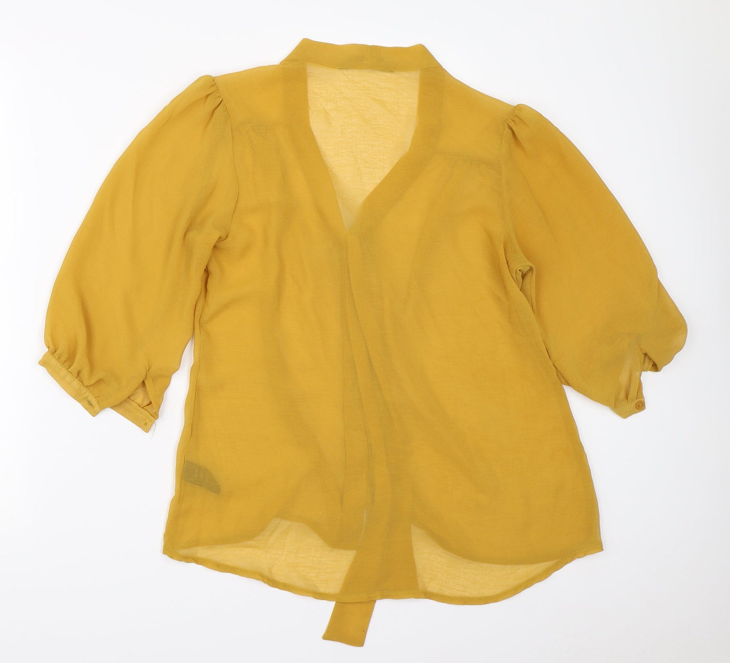 F&F Womens Yellow   Basic Button-Up Size 8