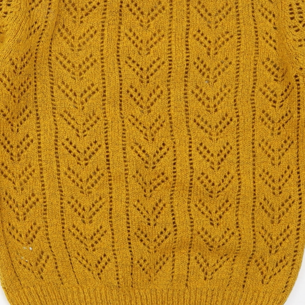 Papaya Womens Yellow   Pullover Jumper Size S