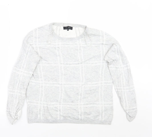 Newlook Womens Grey Check  Pullover Jumper Size 10