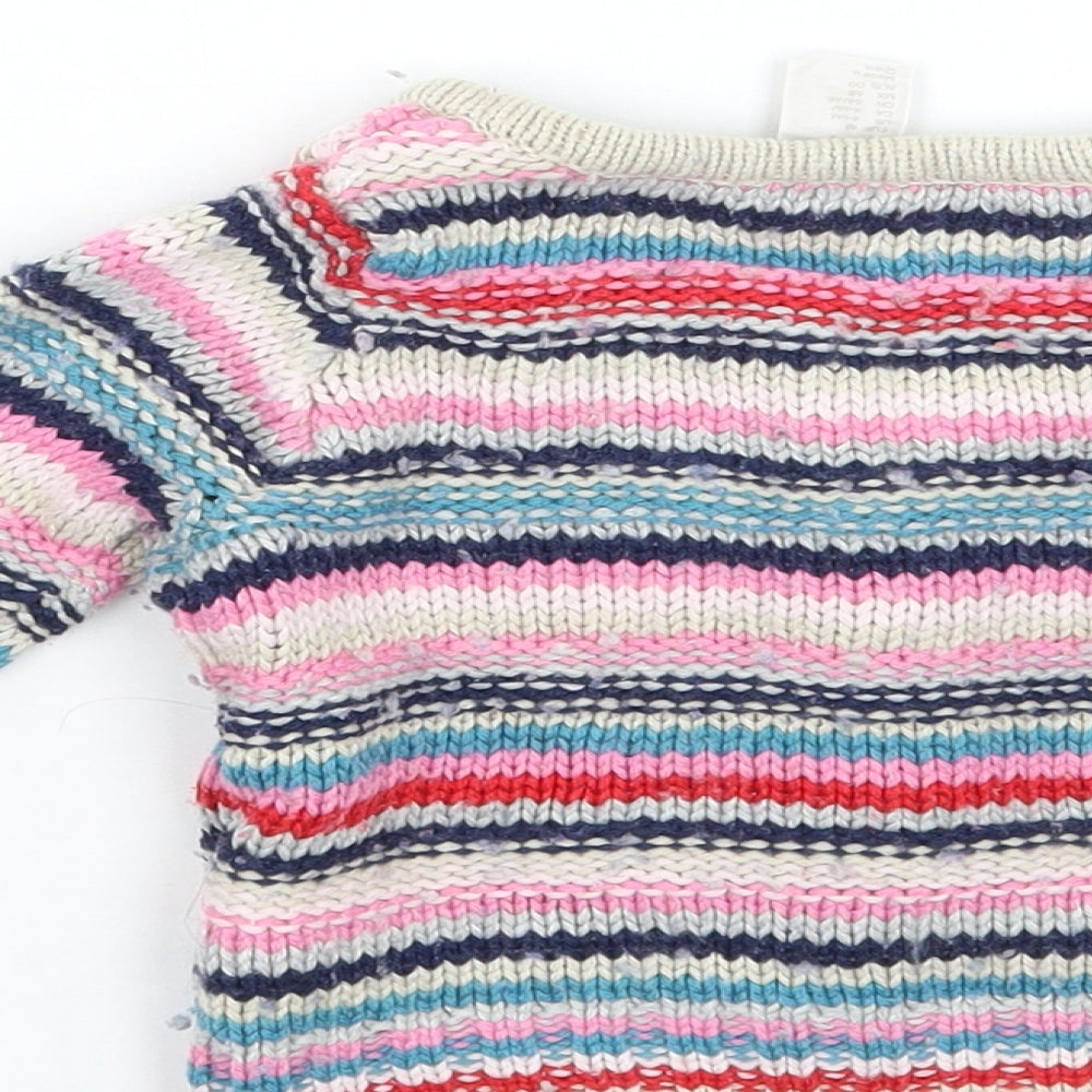 H&M Girls Pink Striped  Cardigan Jumper Size 3-6 Months
